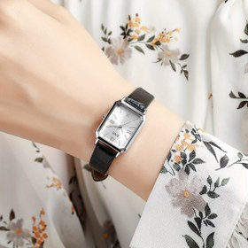 Resim Vintage Küçük Kare Tabak XSVO Şık Öğrenci Saati, Benzersiz Yüksek Kaliteli Hissi, Kadınlar İçin Suni Deri Kayış Bulaşık Saati, Kuvars Hareketi. 