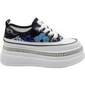 Resim Guja 25y423-6 Gizli Dolgu Pulpayetli Kadın Sneaker Ayakkabı Siyah 