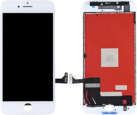 Resim iPhone 8 Plus Uyumlu Lcd Ekran Dokunmatik Beyaz Sıvı Koruma bandı ve kırılmaz cam 