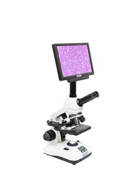 Resim Ece Opto-edu Dijital Mikroskop Isıtıcılı Tabla Sperm Ve Kan Görüntülemeye Özel Veteriner Mikroskobu Kameralı 9" Lcd Ekran 
