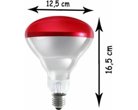 Resim Osram Ledvance 150W (Kırmızı Işık) Infrared Isıtıcılı Lamba E27 Duylu (Kalın Duy) 