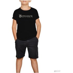 Resim Orpharion Siyah Çocuk Tişört Siyah 