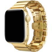 Resim Watch 42mm Uyumlu KRD-41 Metal Zore Kordon-Gold 