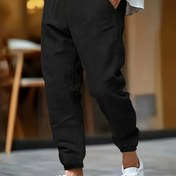 Resim Erkek Keten Günlük Pantolon - Elastik Bel Daralan Ayak Bileği Plaj Dış Mekan Lounge Pantolon, Nefes Alabilen İlkbahar/Sonbahar Normal Fit Yetişkin Pantolonları, Plaj Pantolonu, Sonbahar Kıyafeti, İpli Bel Bandı, Yumuşak Kumaş, Çok Yönlü Alt Giyim, Moda Tutkunları İçin 
