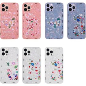 Resim Apple Uyumlu iPhone İphone 13 Pro Uyumlu Desenli Sert Silikon Mumila Kılıf-pink Mouse - 