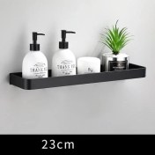 Resim Banyo Raf Banyo Duş Raf Alüminyum Siyah Banyo Köşe Raf Duvara Monte Siyah Alüminyum Mutfak Depolama Tutucu 