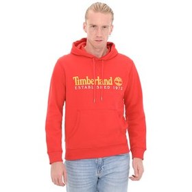 Resim Timberland Ls 50Th Anniversary Est. 1973 Hoodie Bb Erkek Sweatshirt Kırmızı 