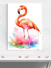Resim Postermanya (pster1822) Renkli Flamingo Hayvan Poster - Afiş - Dekoratif Duvar Posteri 90 x 130 