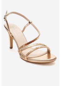 Resim Luvishoes Nuevo Rose Cilt Taşlı Kadın Topuklu Abiye Ayakkabı 