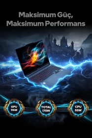 Resim Game Garaj Slayer X5T-5050 C7 Intel Core i5 13500HX 16GB RAM 1TB SSD RTX5050 16" WUXGA 165Hz IPS FreeDOS 