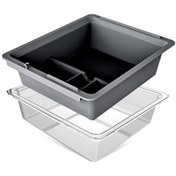 Resim Yifomall Orta Konsol Düzenleyici Tepsi Seti, Gizli Çekmece Saklama Kutusu Takımı, Tesla Model 3 Model Y 2021-2022 İçin Yedek, Siyah 