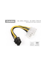 Resim Dark Dk Cb P104 2x4pin 6 2pin Pcıe Dönüştürücü Güç Kablosu 