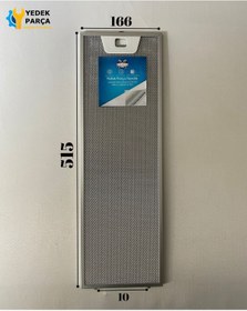 Resim Ozba Ticaret En 166mm Boy 515mm Tek Tırnaklı Aspratör Filtresi 