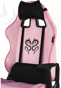 Resim Rio Balerion Terletmez Kadife Kumaş Pembe Gaming Oyuncu Koltuğu -7 Pembe 