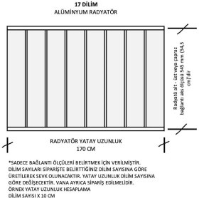 Resim EuroStar Alüminyum Panel Radyatör Ekol 600X1700 Ral 7016 Antrasit Gri 