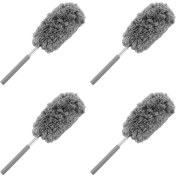 Resim 4x Mikrofiber Toz Geri Çekilebilir Ev Temizleyici Tüy Duster Araç Süpürücü Toz Fırçası (Yurt Dışından) 