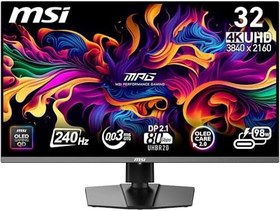 Resim MSI 31.5 MPG 322URX QD-OLED, Gaming Monitör, UHD, 16:9 Flat, QD-OLED, 240HZ, 0.03ms, G-SYNC Compatible 