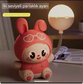 Resim HEDİYEVİM Sevimli ayıcık masa lambası gece lambası 