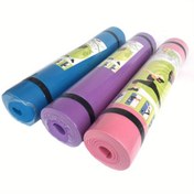 Resim 1 adet EVA Yoga Mat 4mm - Kaymaz, Nem Geçirmez, Dayanıklı ve Hafif Fitness Matı Ev Sporları, Egzersiz ve Yoga İçin - Şarj Edilemez, Tekli Paket 