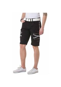 Resim Cipo & Baxx Ck253 Kargo Cepli Siyah Erkek Şort Haki 