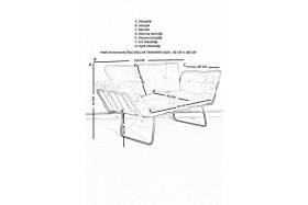 Resim Barrel Yatak Olabilen Mekanizmalı Ikili Kanepe | Kolları Açılan, Modern ve Fonksiyonel Yataklı Koltuk 