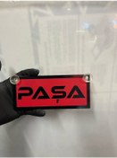 Resim Kırmızı Renk Üzeri Siyah Renk Paşa Yazılı Vantuzlu Cam Süsü 