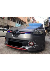 Resim Renault Clio 4 Makyajsız Ön Ek 2 Parça Plastik Ön Karlık 
