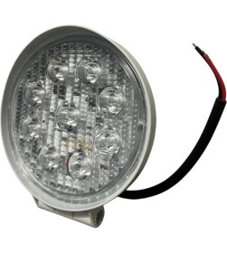 Resim Otokap Universal Off Road Projektör 9-30V 16 LED Yuvarlak Günışık Dışı Beyaz Tır Kamyon Iş Makinesi Çalışma Lambası 