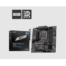 Resim MSI Pro B760m-a Wıfı Ddr5 Intel B760 Soket 1700 Ddr5 6800(OC)mhz Matx Gaming (OYUNCU) Anakart 