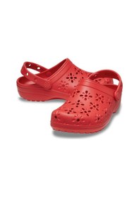Resim Crocs Classic Floral Cut Out Clog Kırmızı Kadın Terlik-5927 Kırmızı 