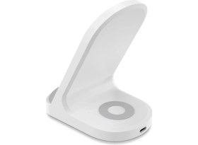 Resim Polosmart 2 In 1 Masaüstü Kablosuz Şarj Cihazı Beyaz PBS129 