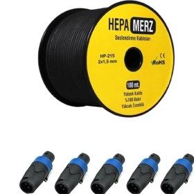 Resim Hepa Merz Connection Paket-14 Hoparlör Kablosu Jack Speakon Konnektör Paketi 