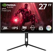 Resim Rampage GLACIER GL27R200Q 27'' 200Hz 1ms Fast IPS QHD 2K AdaptiveSync RGB Pivot Siyah Flat Oyuncu Monitörü 