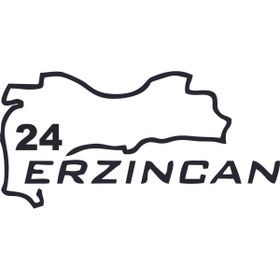 Resim Birim Matbaa ERZİNCAN ŞEHİR HARİTA STİCKER(19X10 CM) 