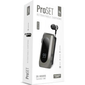 Resim Powerway Proset Mikrofonlu Yaka Askılı Şarj Göstergeli Makaralı Bluetooth Kulaklık 
