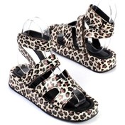 Resim Shoetek Ebbe Kadın Sandalet Bantlı Bilekten Dolamalı Leopar LEOPAR 