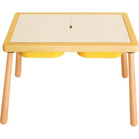 Resim WoodnJoy Duyusal Oyun Masası Sarı 