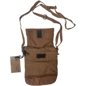 Resim Vintage Renkli Etnik Salaş Tek Bölmeli Günlük Kadın Kol Omuz Çapraz Telefon Çantası 14 Cm X 17 Cm Kahverengi 