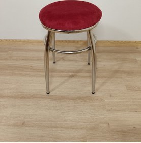 Resim Evko Mobilya Tabure, Bar Taburesi, 2'li Tabure, Metal Ayaklı Tabure - Kırmızı 