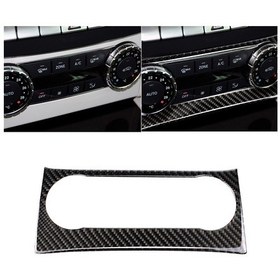 Resim Araba Karbon Fiber Klima Topuzu Kontrol Paneli Mercedes-benz W204 C Sınıfı 2011-2013 İçin Dekoratif Etiket 1 Adet 