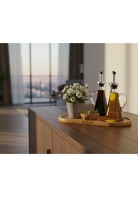 Resim Bambu 2 Bölmeli Yağdanlık Altlığı, Saksılık Bambu 