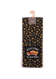 Resim Baveno %100 Pamuk Özel Seri 40 x 65 Ayçiçeği Nakışlı El Havlusu Hav Siyah 