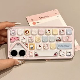 Resim Authorized Sanrio Hello Kitty 2025 New Trendy Keyboard Shockproof Phone Case Suitable for Apple Iphones/16/16Pro/15Promax/15Pro/15/14/14Pro/14Promax/13/13Pro/13Promax/12/12Pro/12Promax/11/11Pro/11Pro Max 