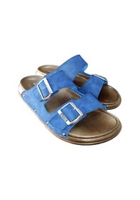 Resim Esem 3769-0001 Erkek Tokalı Yazlık Comfort Terlik Kot Mavi Siyah 