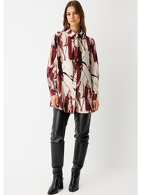 Resim Esswaap Desenli Tunik Bordo Bordo 