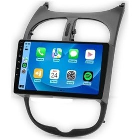 Resim Peugeot 206 1999-2011 8gb Ram 64gb Hafıza 8 Çekirdek Carplay Kamera Android Multimedya 9" 