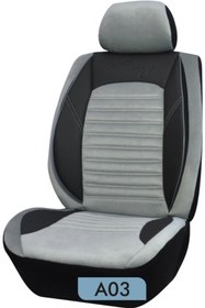 Resim K-Design İNCİ ELİT TİCARİ KOLTUK KILIFI SERİSİ GRİ-SİYAH A03 