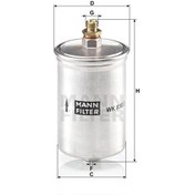 Resim MANN WK8303 BENZİN FİLTRESİ MERCEDES W124 W201 85-95 1.8 2.0 2.3 