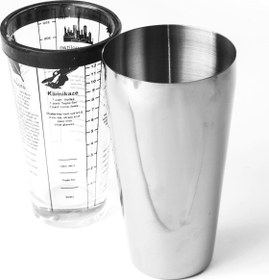 Resim Dlek Store Boston Model Cam Kokteyl Shaker Gümüş Renk 400 Cl 1 Adet 