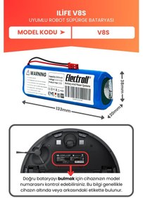 Resim Ilife V8s Uyumlu Batarya Yüksek Kapasite 2800mah 